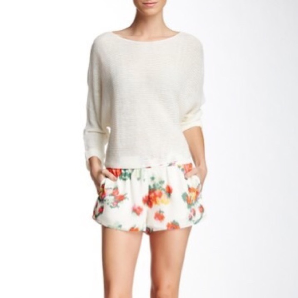JOIE Lanina Floral Print Silk Shorts